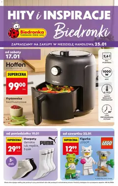 Pogląd gazetki "Hity i inspiracje" ze sklepu Biedronka ważnej od 17.01.2026