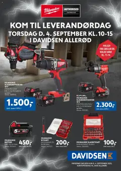 Eksempel på tilbudsavis Milwaukee Event Allerød fra butik Davidsen gyldig fra 04/09/2025