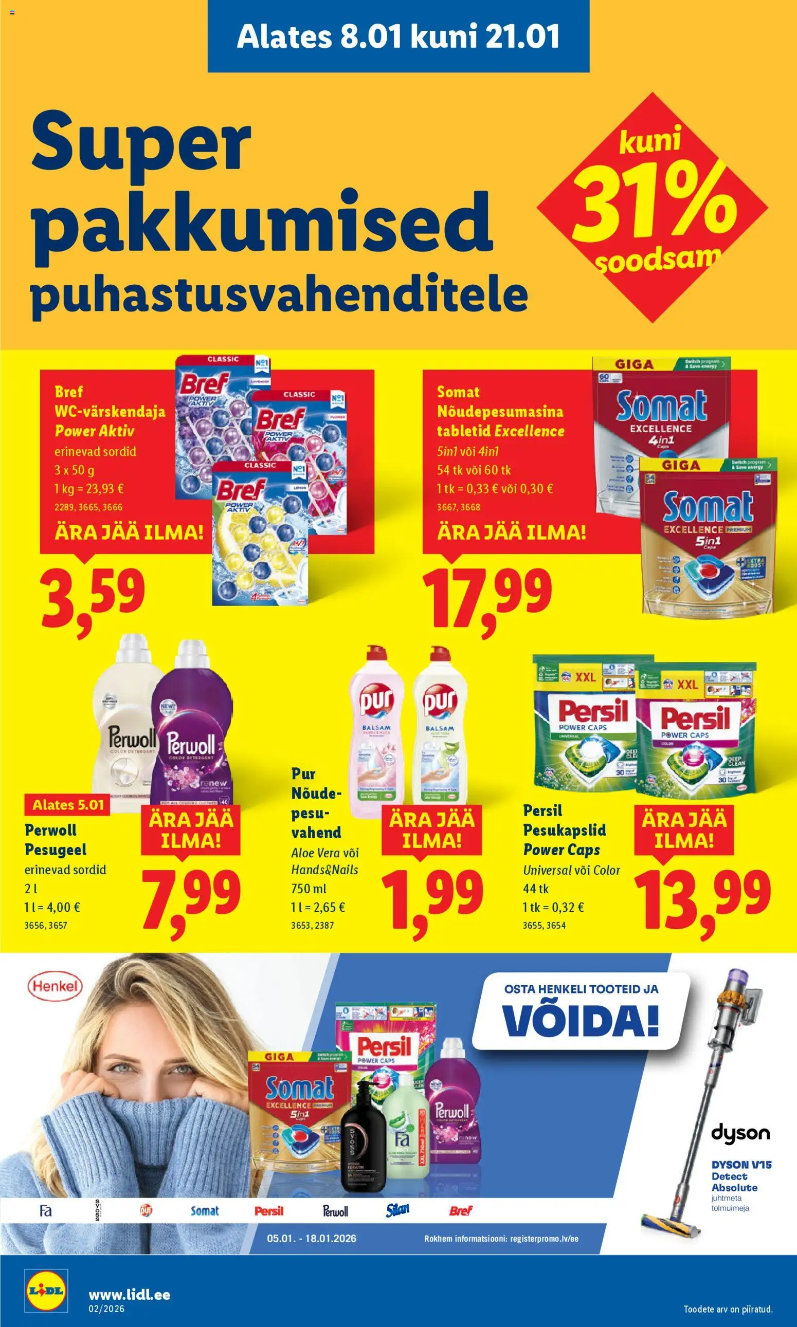 Lidl kliendilehe eelvaade alates 2026.01.05