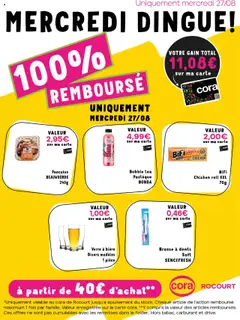 Prévisualisation de Les offres 100% remboursés chez cora Rocourt du magasin Cora formulaire valide 27/08/2025