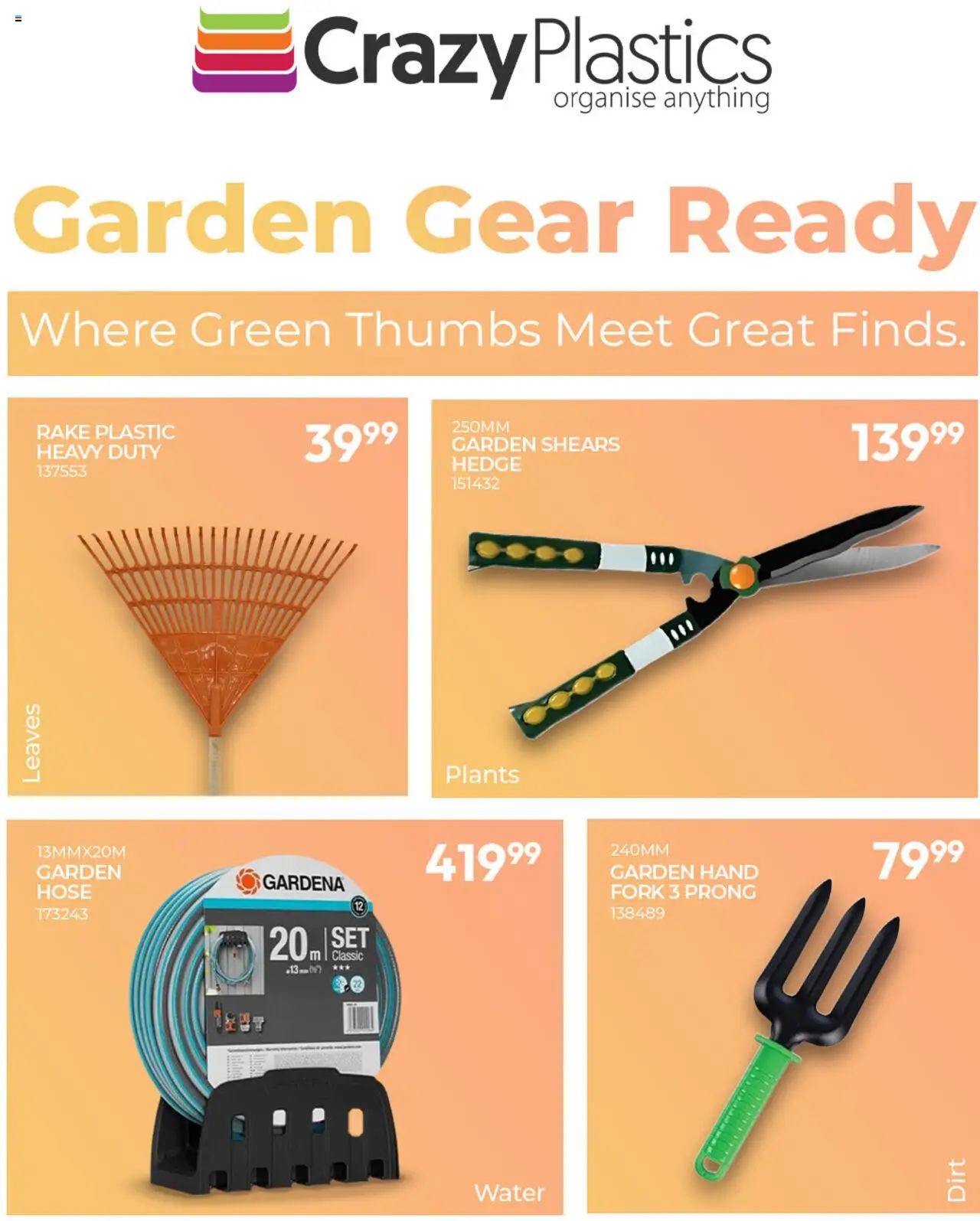 Crazy Plastics Gear Up for Garden Greatness! from from Tuesday 19/08/2025 > Promotions - Water, Garden hose