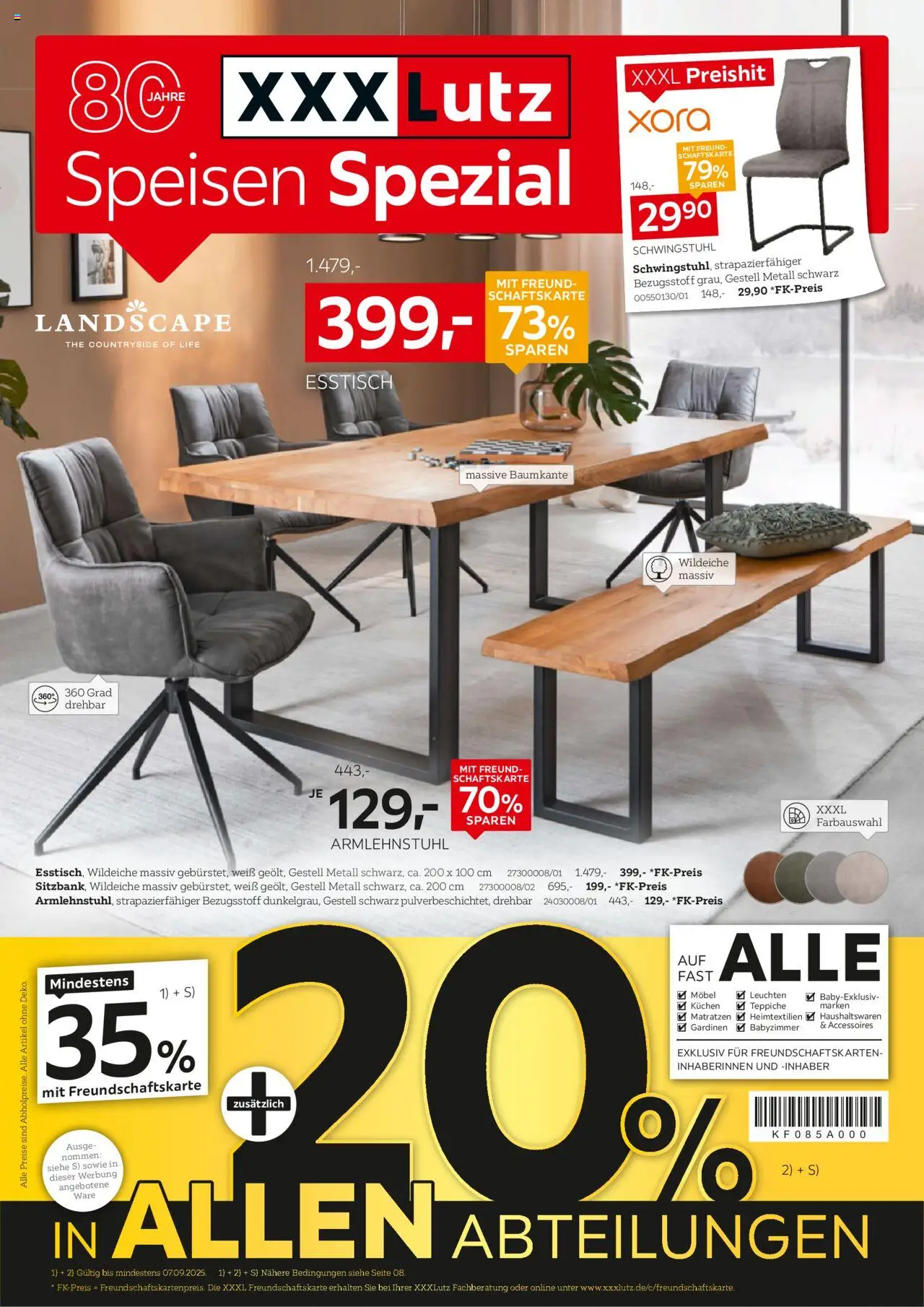 XXXL Lutz Speisen Spezial (vom 25.08.2025 - 07.09.2025) - Kuchen, Esstisch