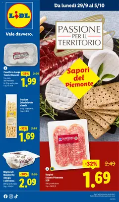 Anteprima dell'opuscolo Volantino Piemonte dal negozio Lidl valido da 29/09/2025