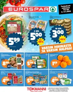 Kaupan Tokmanni EUROSPAR esikatselu, voimassa 02/01/2026