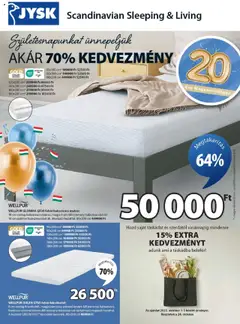 JYSK - Aktuális ajánlatok megtekintése, amely érvényes 2025.10.01.-től