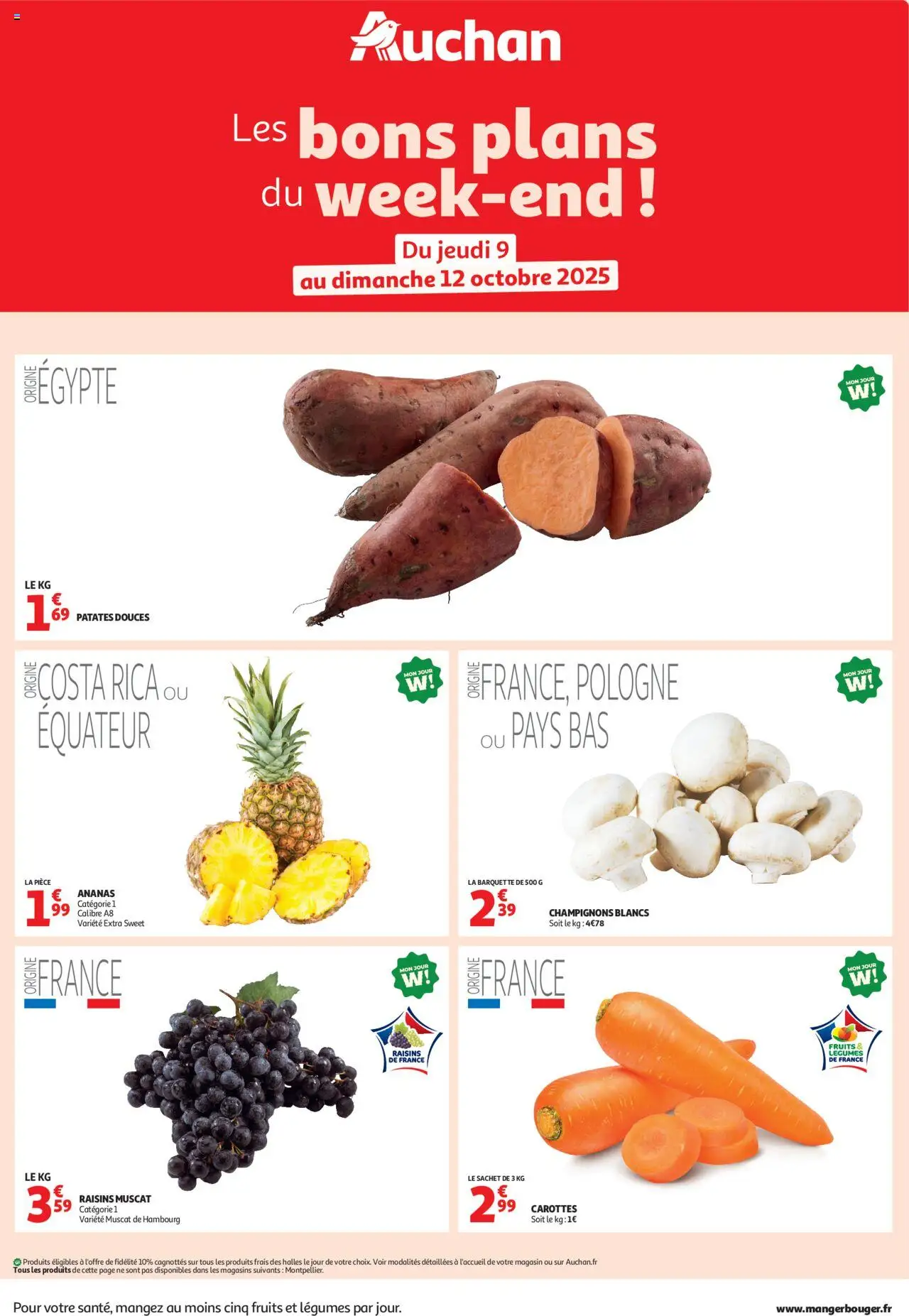 Auchan shop Les bons plans du week-end dans votre hyper ! geldig vanaf 09/10/2025 - Paginanummer 1