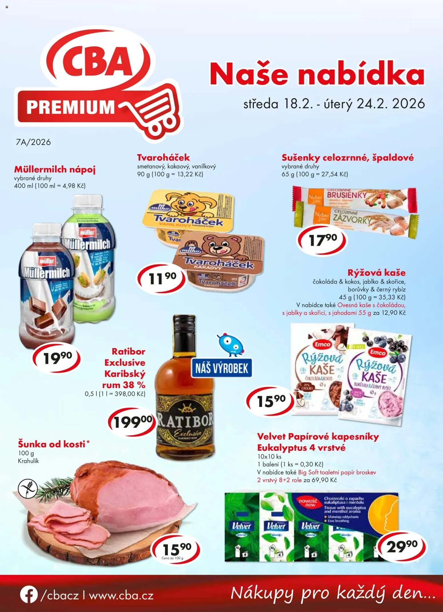 Náhled nabídky: CBA Leták - Premium platný od 18.02.2026