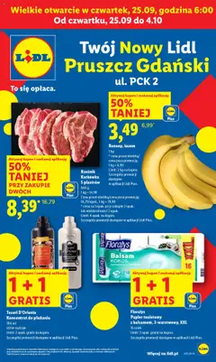 Pogląd gazetki "Wielkie otwarcie" ze sklepu Lidl ważnej od 25.09.2025