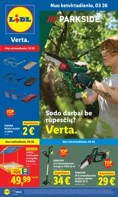LIDL parduotuvės leidinio LIDL leidinys - Ne maisto prekių pasiūlymai galiojančio nuo 2026.03.23 peržiūra