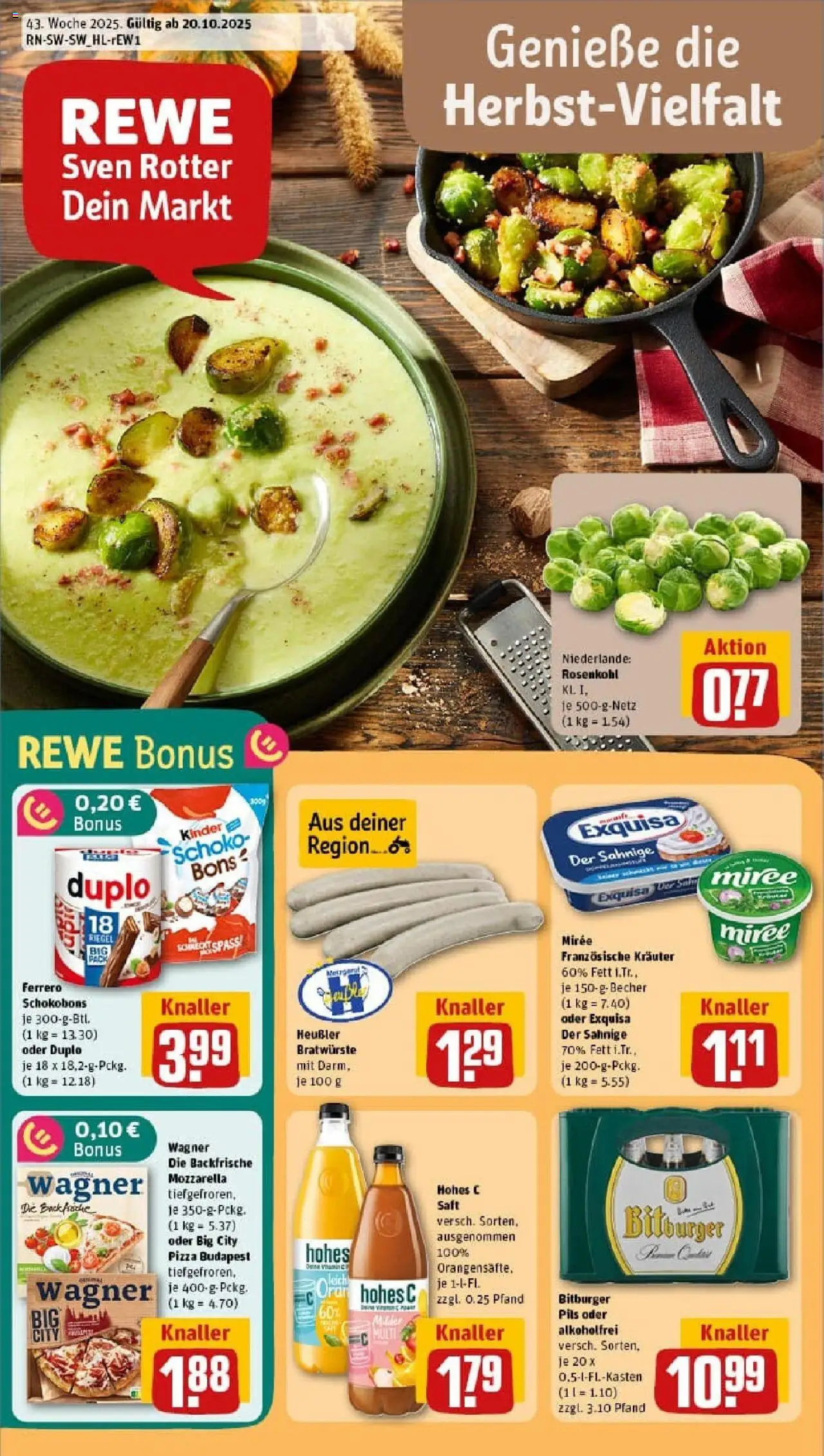 REWE Prospekt ab 19.10.2025 nächste Woche - Prospekt Königsbronn	