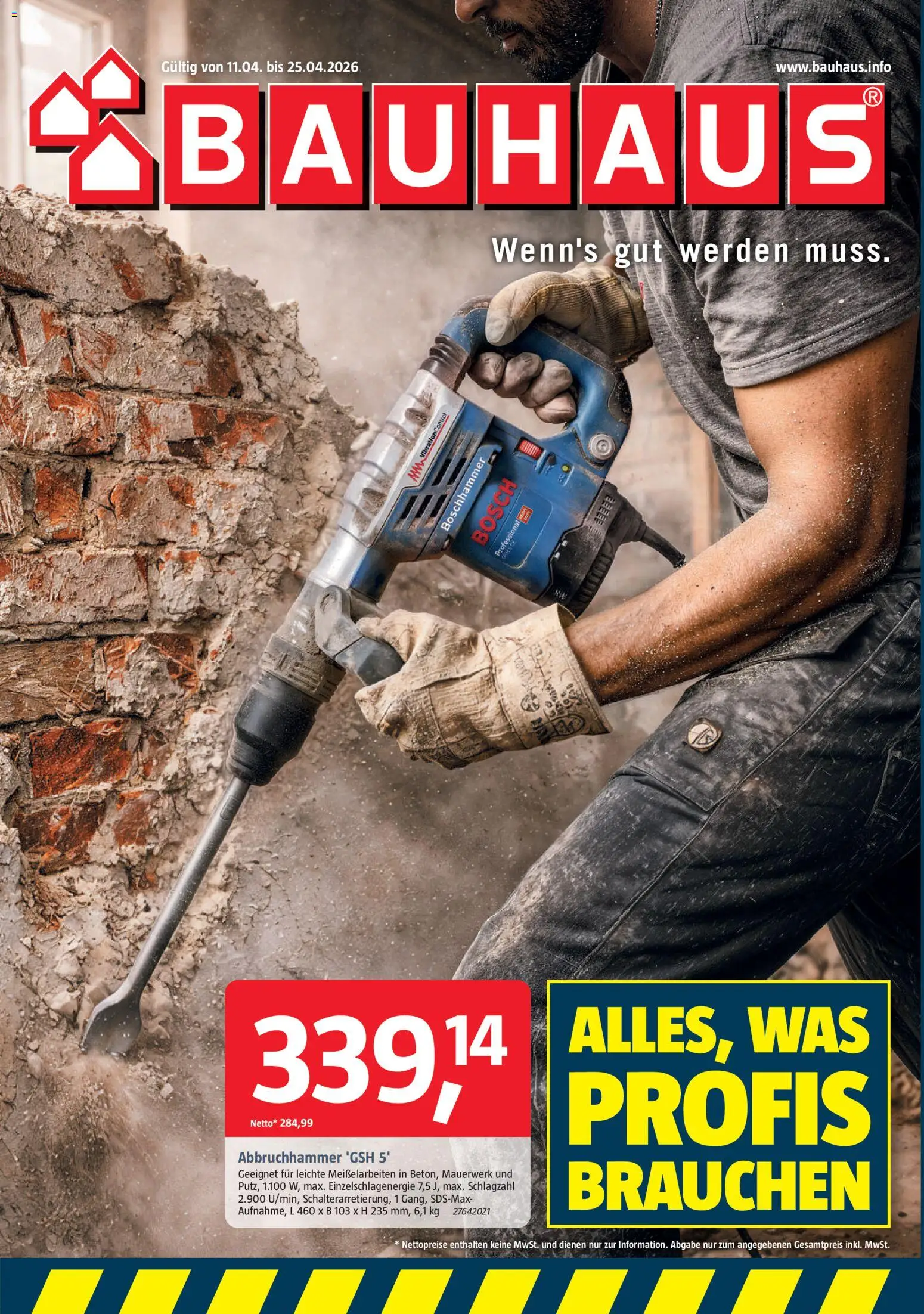 Vorschau von dem Prospekt des Geschäftes Bauhaus, gültig ab dem 11.04.2026