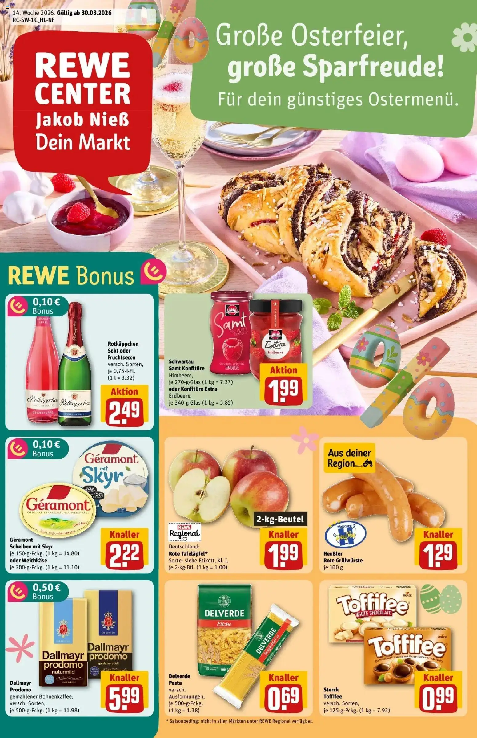Vorschau von dem Prospekt des Geschäftes Rewe, gültig ab dem 30.03.2026
