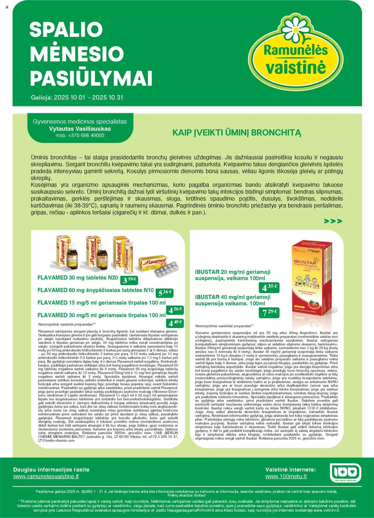 Ramunélés leidinys galioja nuo 2025.10.01 – puslapio numeris 1 - Bendras