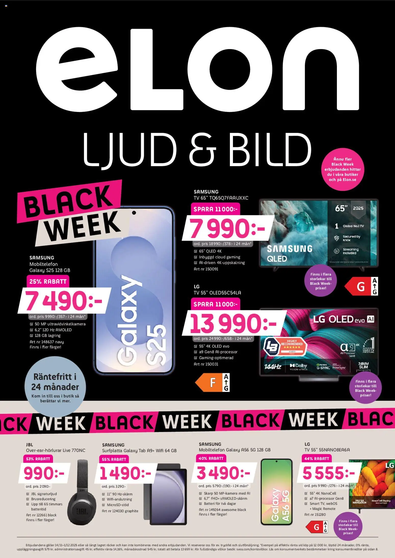 Förhandsgranska reklamblad Black Friday från butik Elon gäller från 14/11/2025