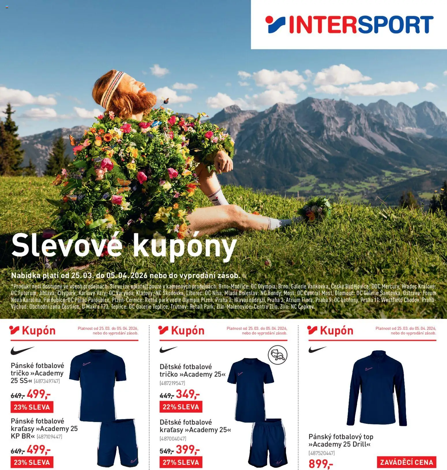 Náhled nabídky: Intersport Intersport leták platný od 25.03.2026 - Kraťasy, Tričko, Mošt