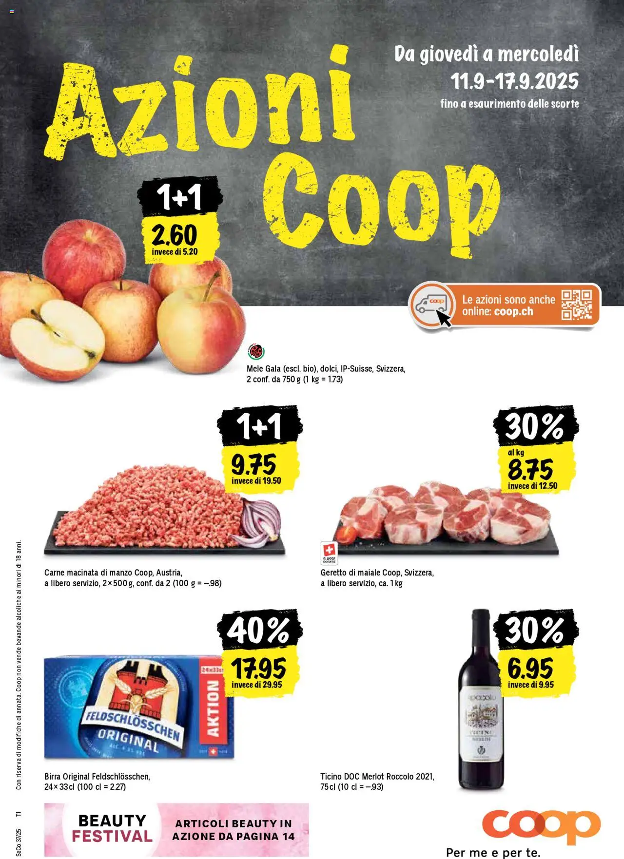 Coop Una settimana di azioni ab 11.09.2025 - Nächste woche - Seitennummer 1