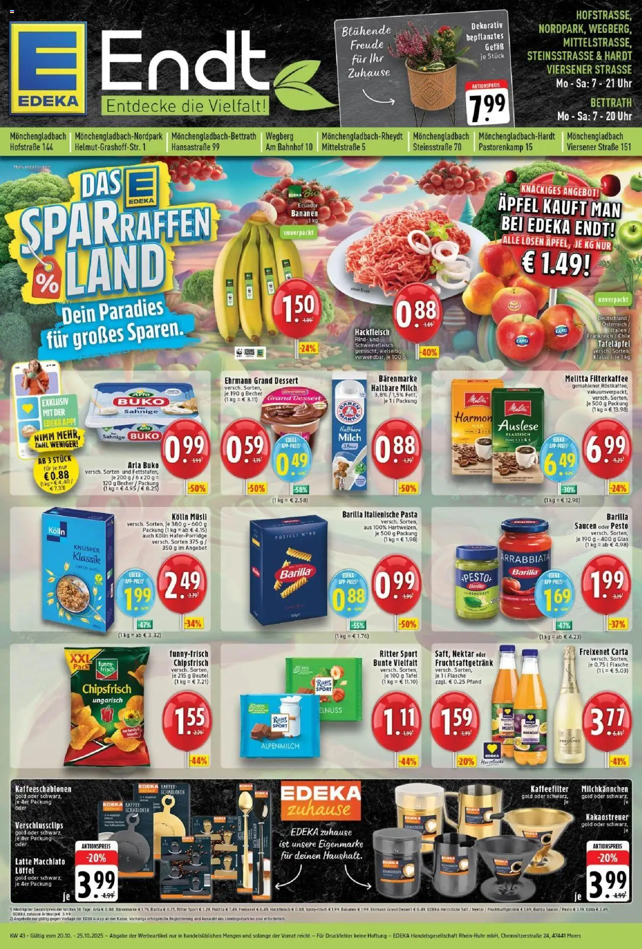 EDEKA Prospekt ab 19.10.2025 - Prospekt Mönchengladbach-Bettrath Online