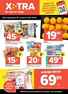 Förhandsgranska reklamblad Aktuella reklamblad Coop X:-TRA från butik Coop X:-TRA gäller från 06/10/2025