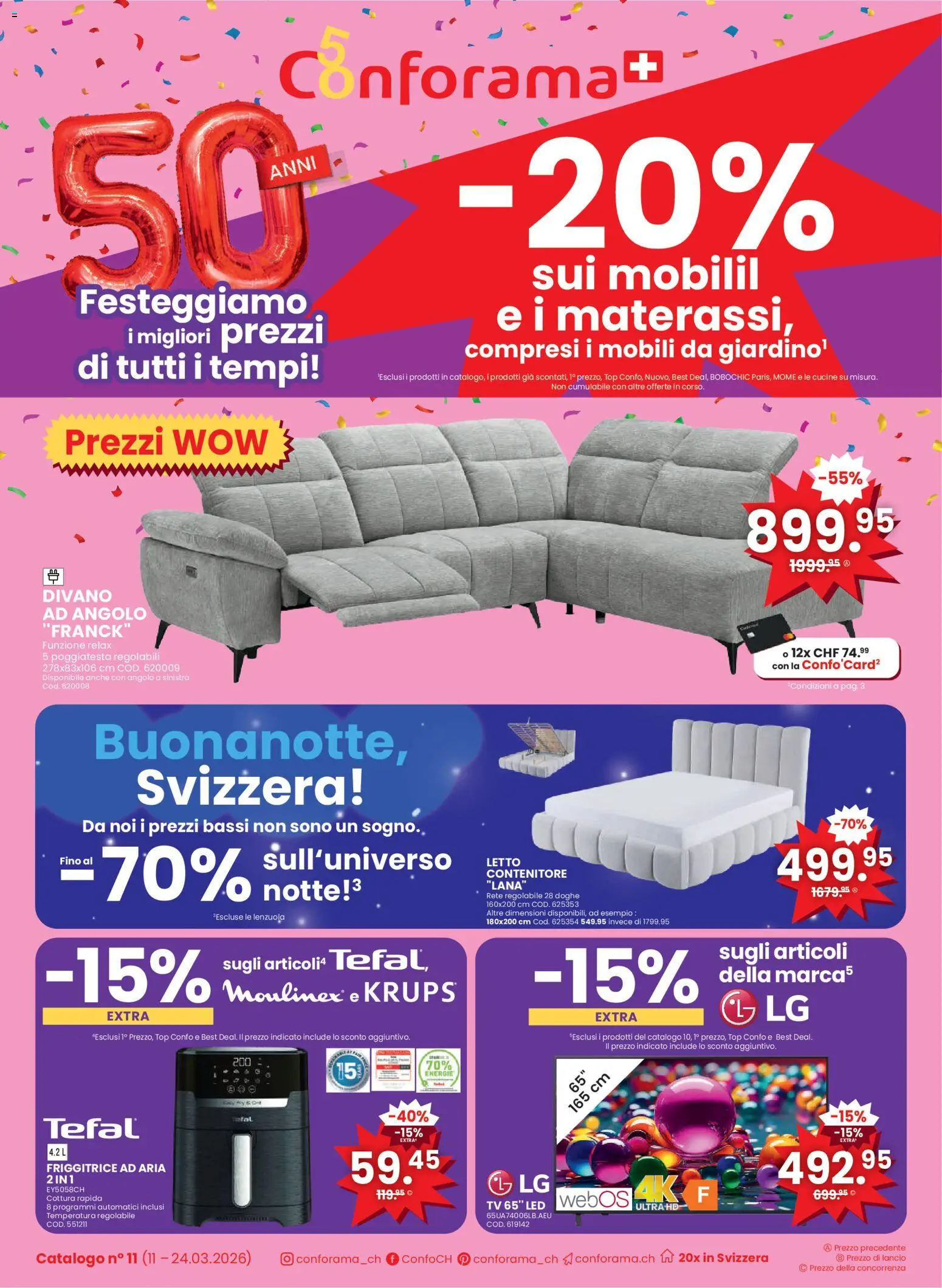 Vorschau des Merkblatts Conforama aktionen IT vom Shop Conforama gültig von 11.03.2026 bis 24.03.2026