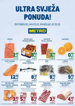 Pregled letka Ultra svježa ponuda trgovine Metro vrijedi od 20.10.2025