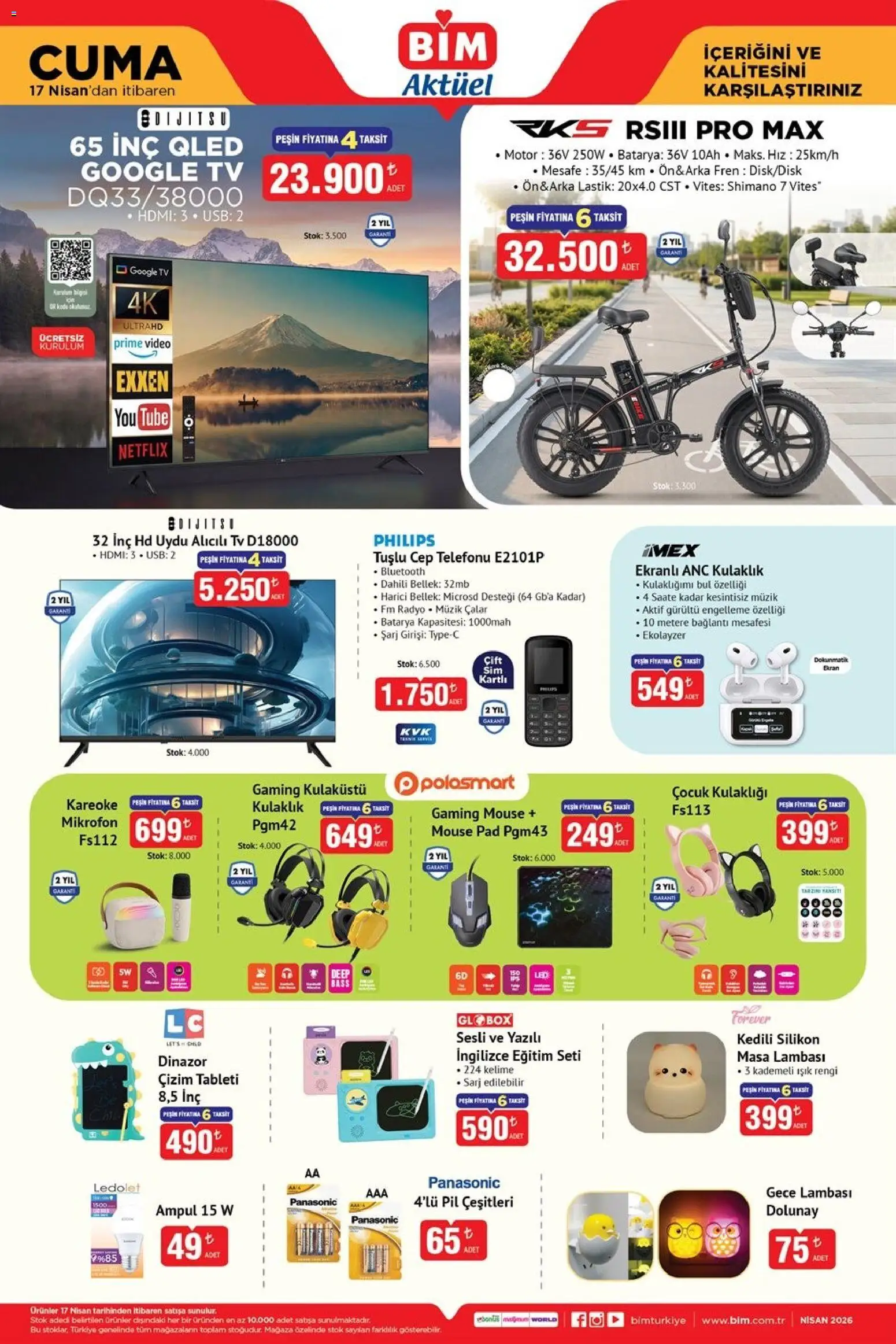 BİM BİM - Katalog Cuma 17.04.2026 - Broşürünün önizlemesi