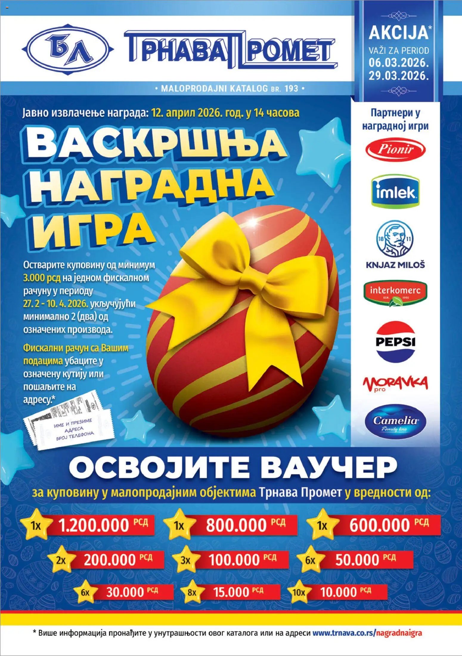 Pregled Trnava Promet kataloga - važi od 06.03.2026