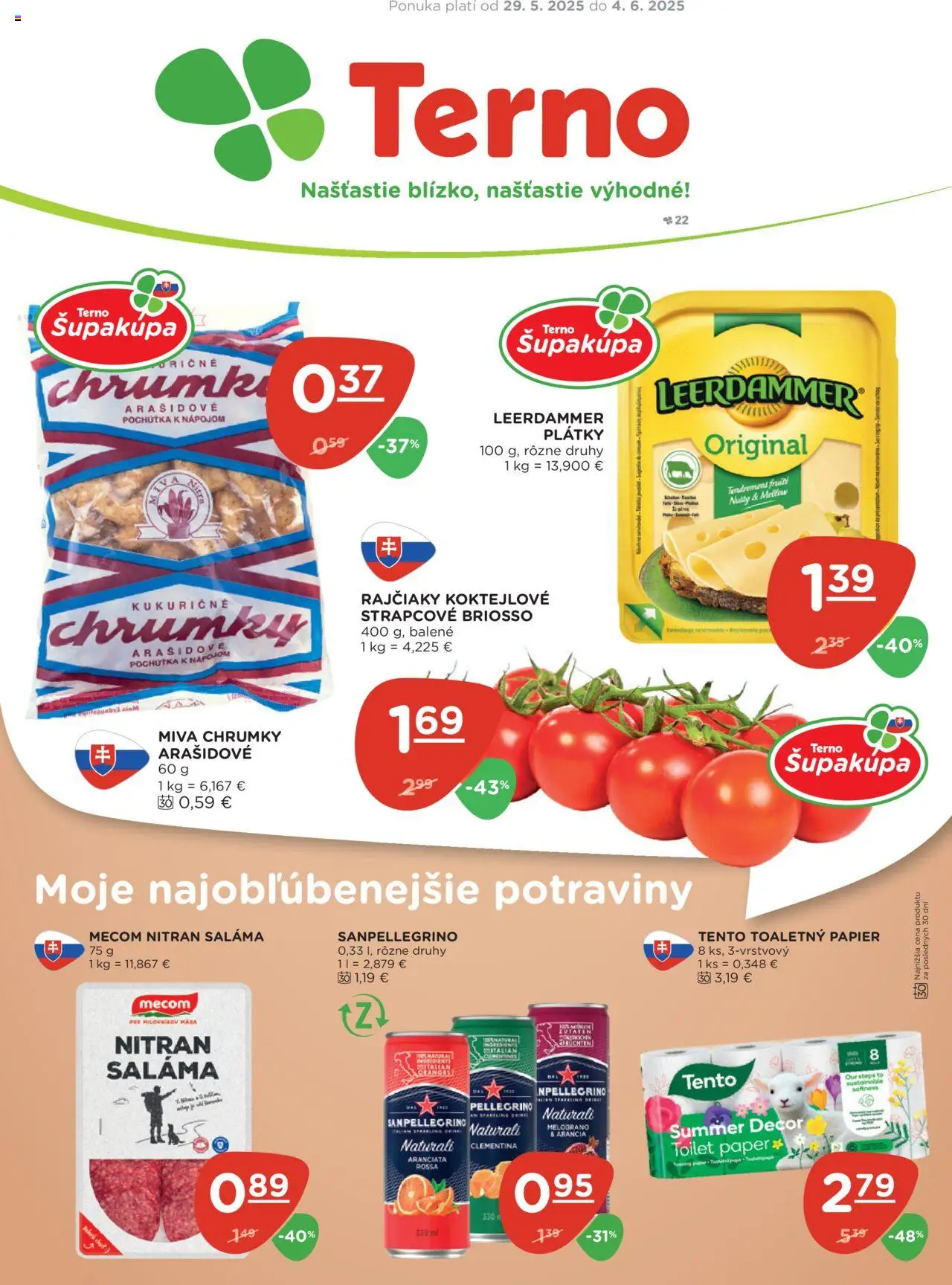 Terno Terno leták (29.05. - 04.06.2025) - Akčná ponuka - Toaletný papier, Saláma