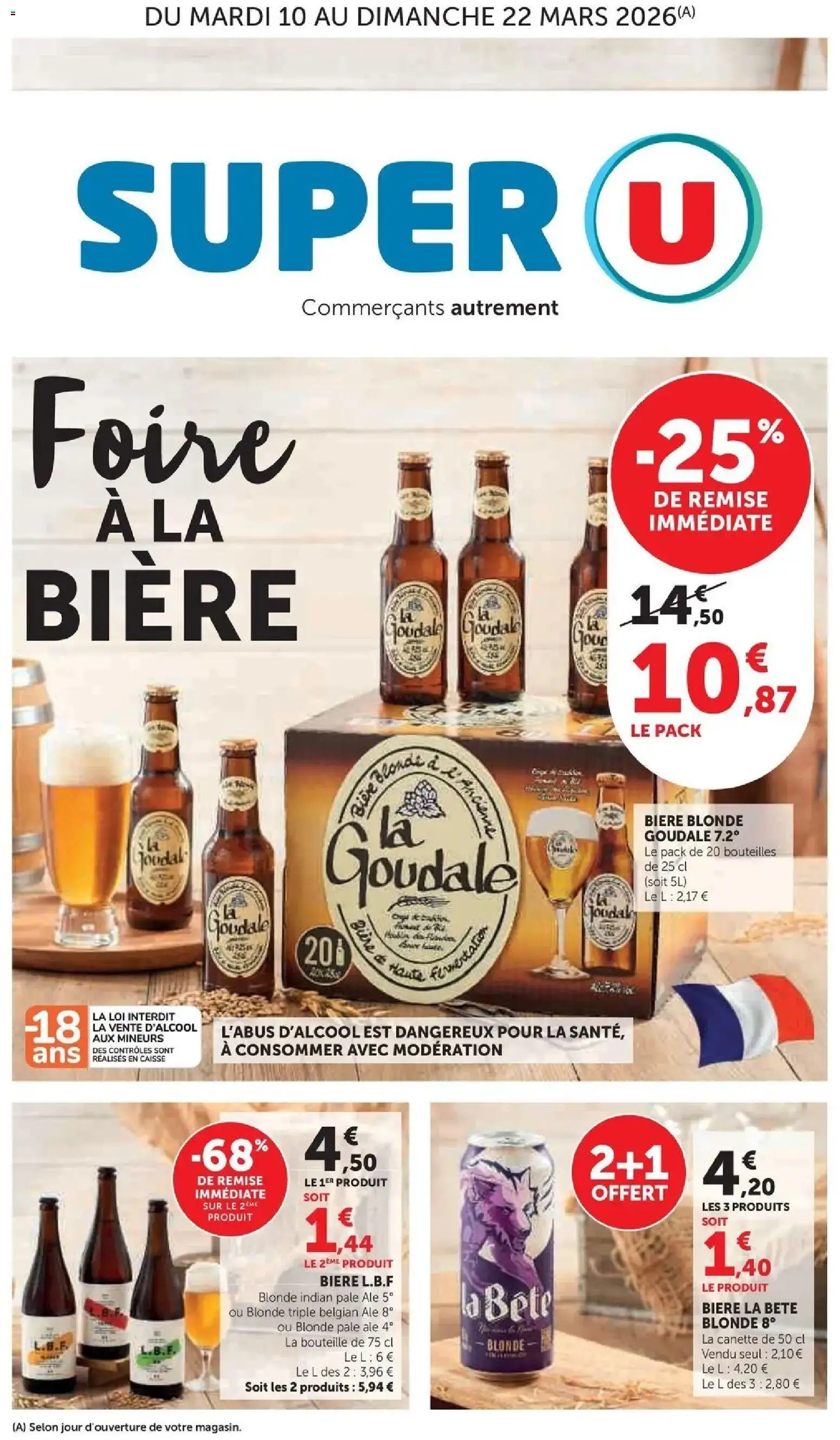 Prévisualisation de Jour de Marché du magasin Super U formulaire valide 10/03/2026