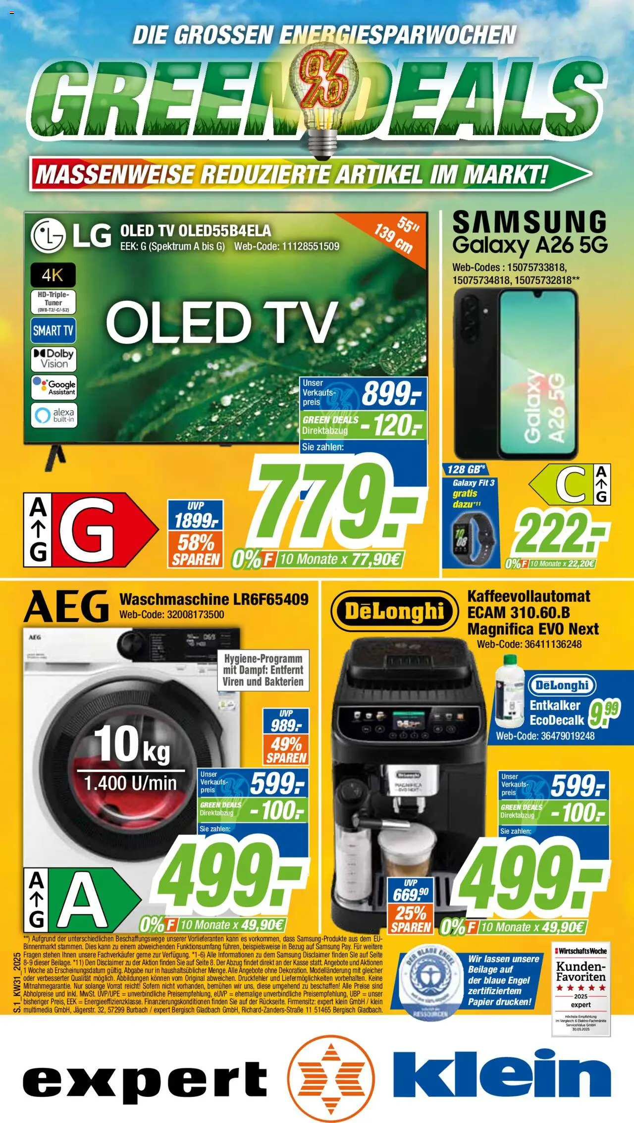 Expert Prospekt Giessen (vom 28.07.2025 - 02.08.2025) - Samsung, Waschmaschine, TV, Kaffeevollautomat, Smart TV