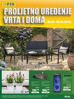 Pregled letka FIS proljetno uređenje vrta i doma trgovine FIS vrijedi od 16.03.2026