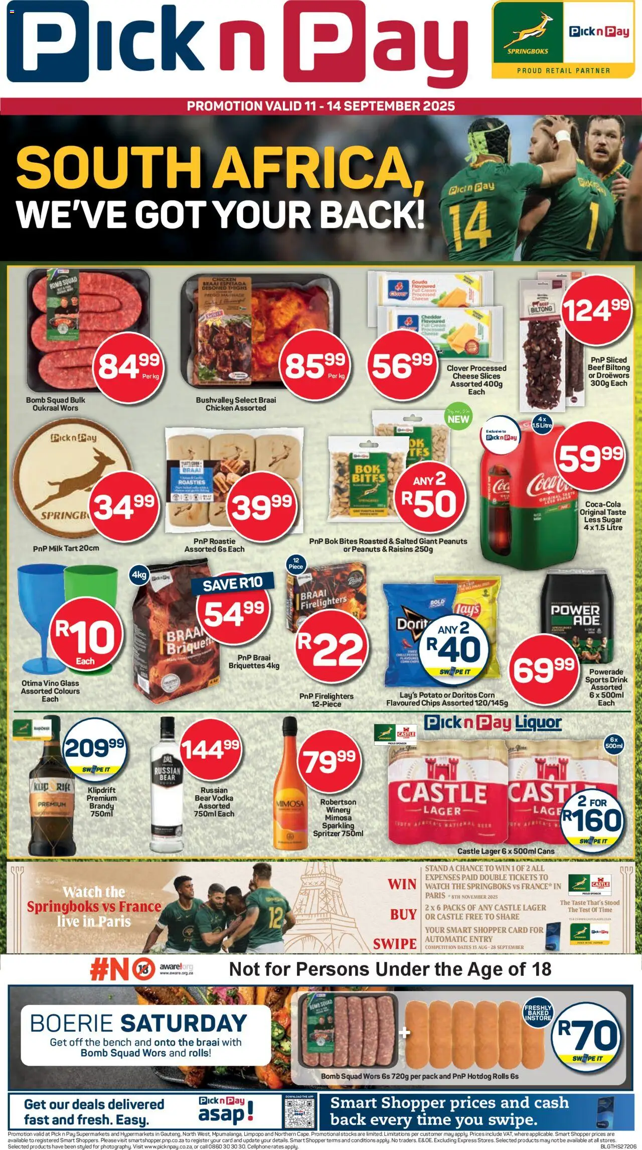 Pick n Pay Inland provinces - Rugby Specials from 11/09 - 14/09/2025 > Promotions