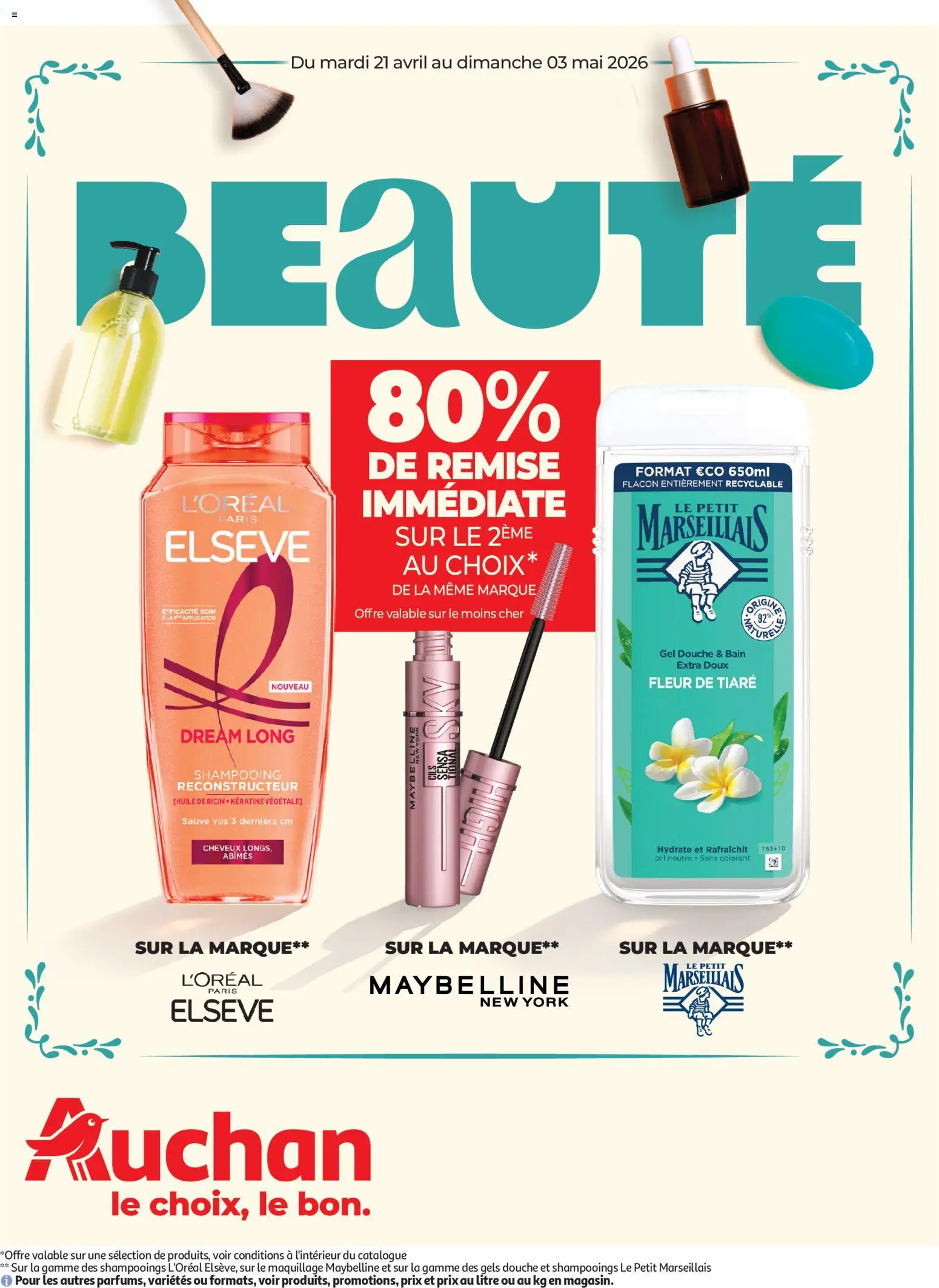 Voorbeeld van Auchan Promos, beauté van winkel Auchan geldig vanaf 21/04/2026