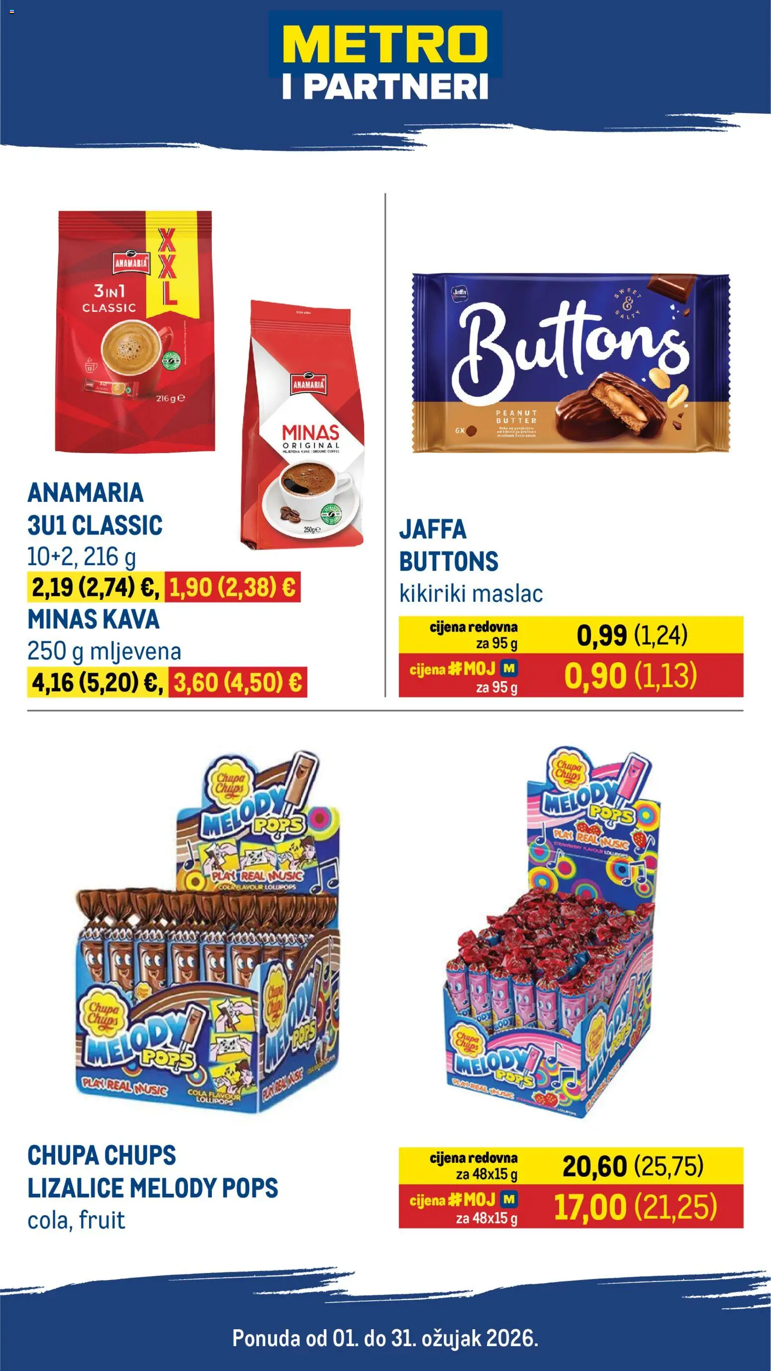 Pregled letka Metro - Metro i partneri trgovine Metro vrijedi od 01.03.2026