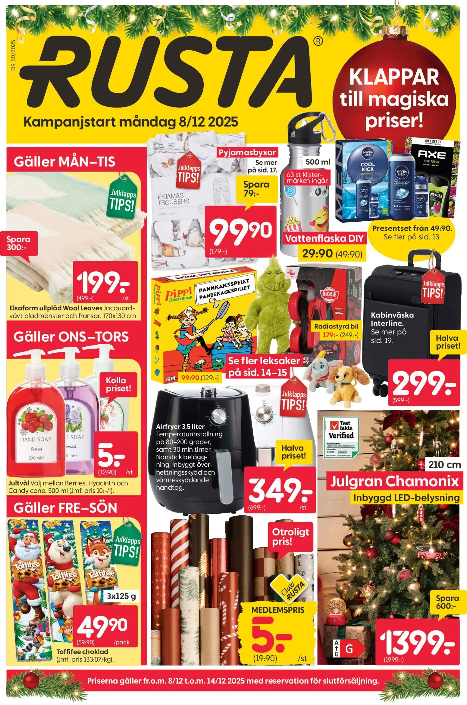 Förhandsgranska reklamblad Aktuella reklamblad Rusta från butik Rusta gäller från 08/12/2025