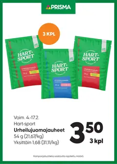 Kaupan Prisma Tarjoukset Hart-sport esikatselu, voimassa 04/02/2026