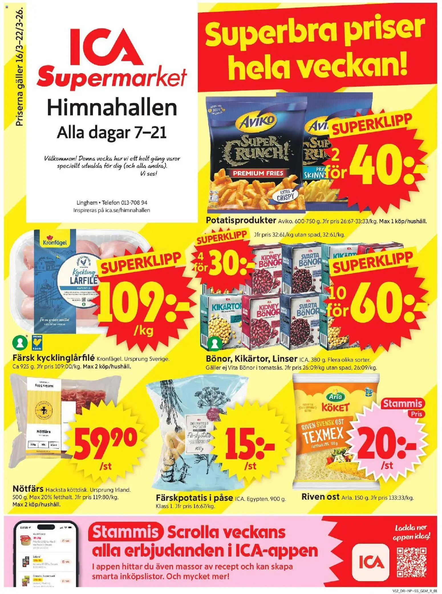Förhandsgranska reklamblad Linghem från butik ICA Supermarket gäller från 16/03/2026