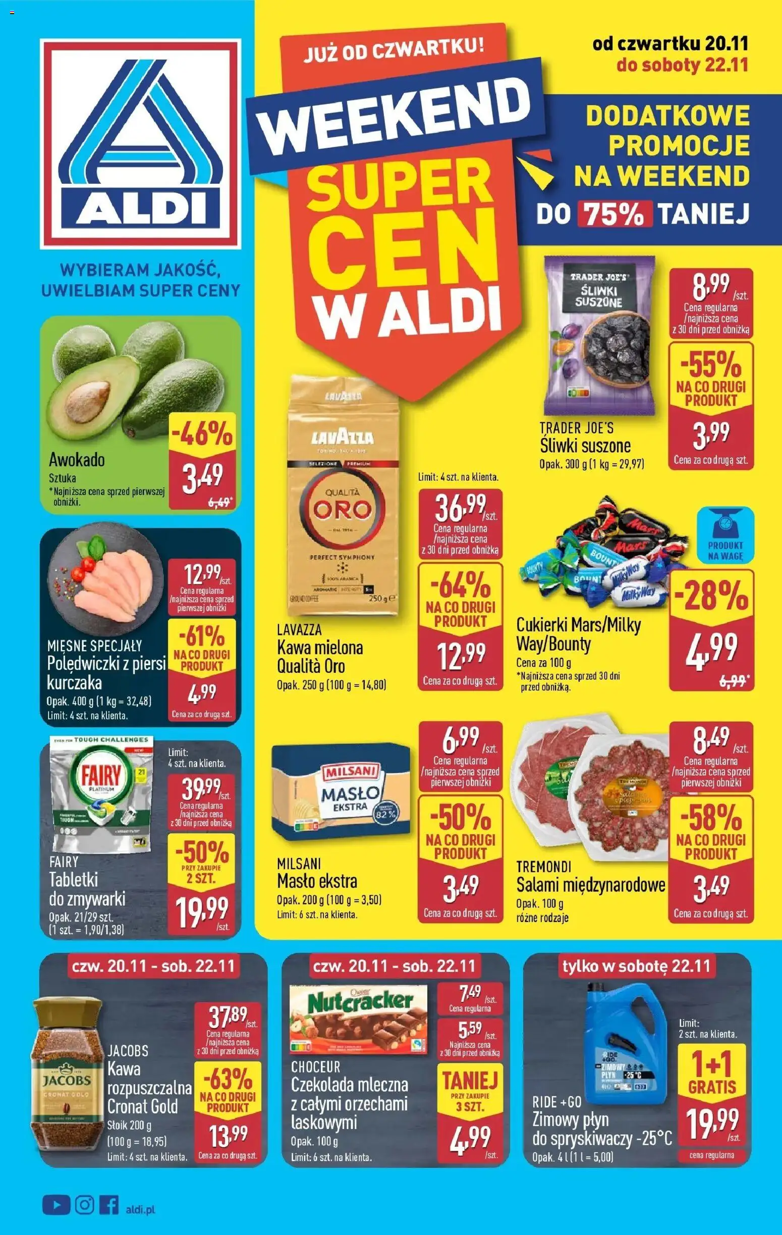 Pogląd gazetki "Okazje na weekend" ze sklepu Aldi ważnej od 20.11.2025