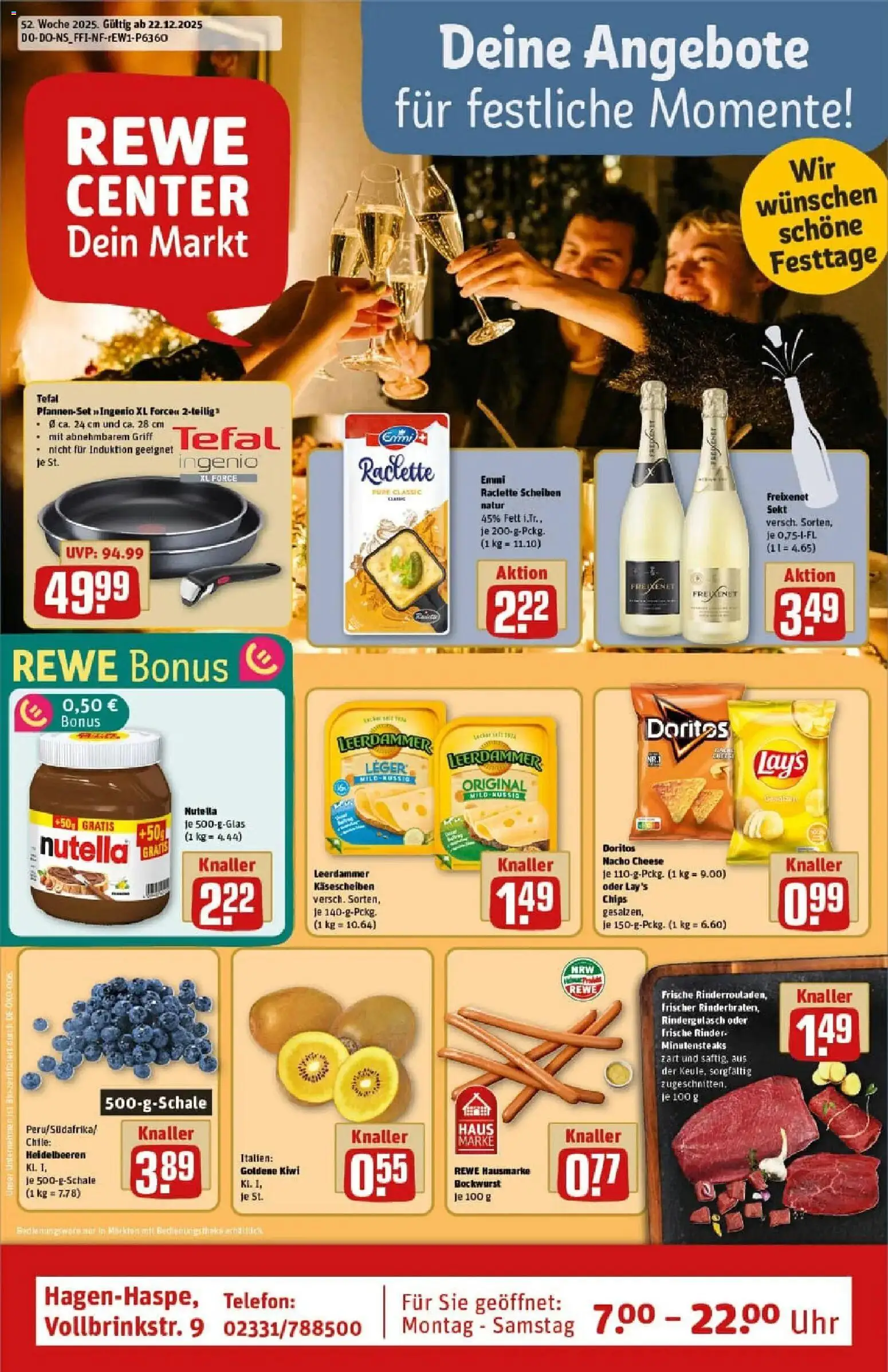 Vorschau von dem Prospekt des Geschäftes Rewe, gültig ab dem 22.12.2025