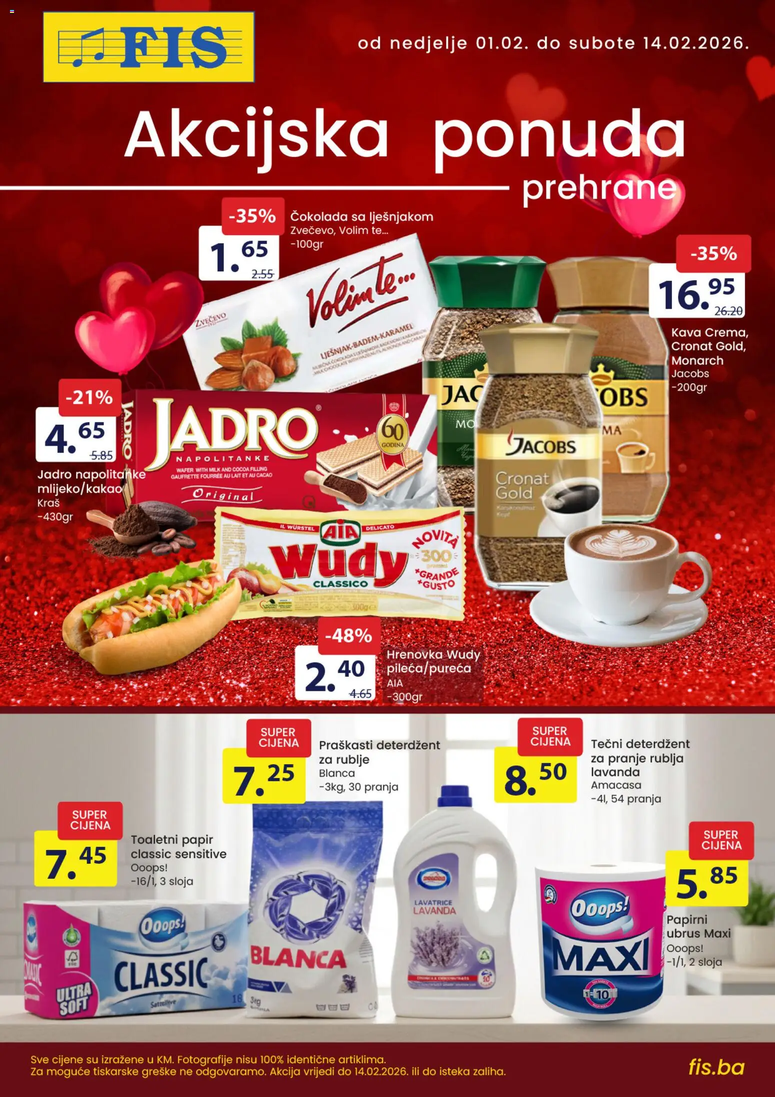 Pregled letka Katalog trgovine FIS vrijedi od 01.02.2026
