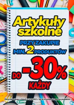 Pogląd gazetki "Promocja - Artykuły Szkolne Do -30%" ze sklepu Prim Market ważnej od 08.09.2025