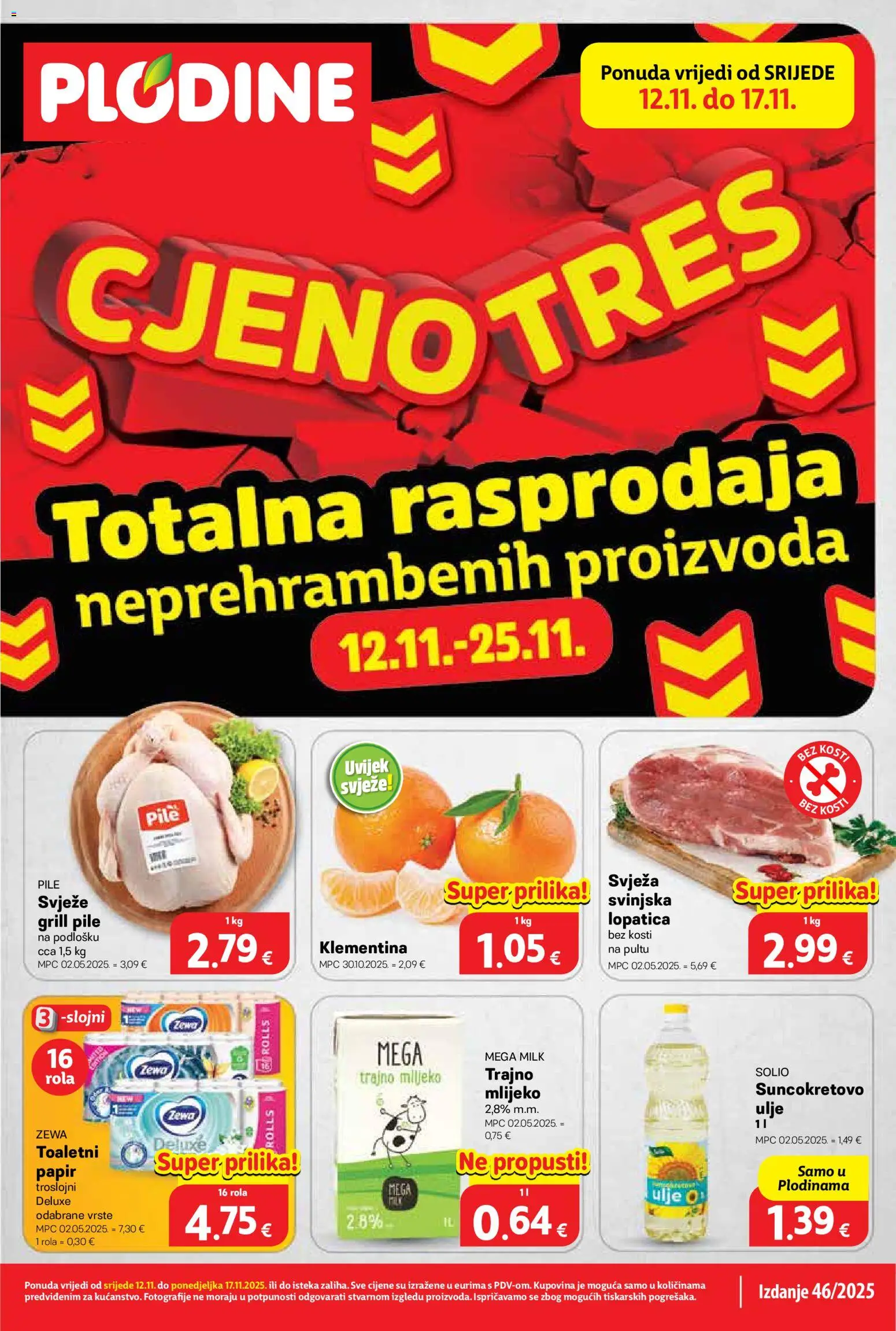 Pregled letka Katalog trgovine Plodine vrijedi od 12.11.2025