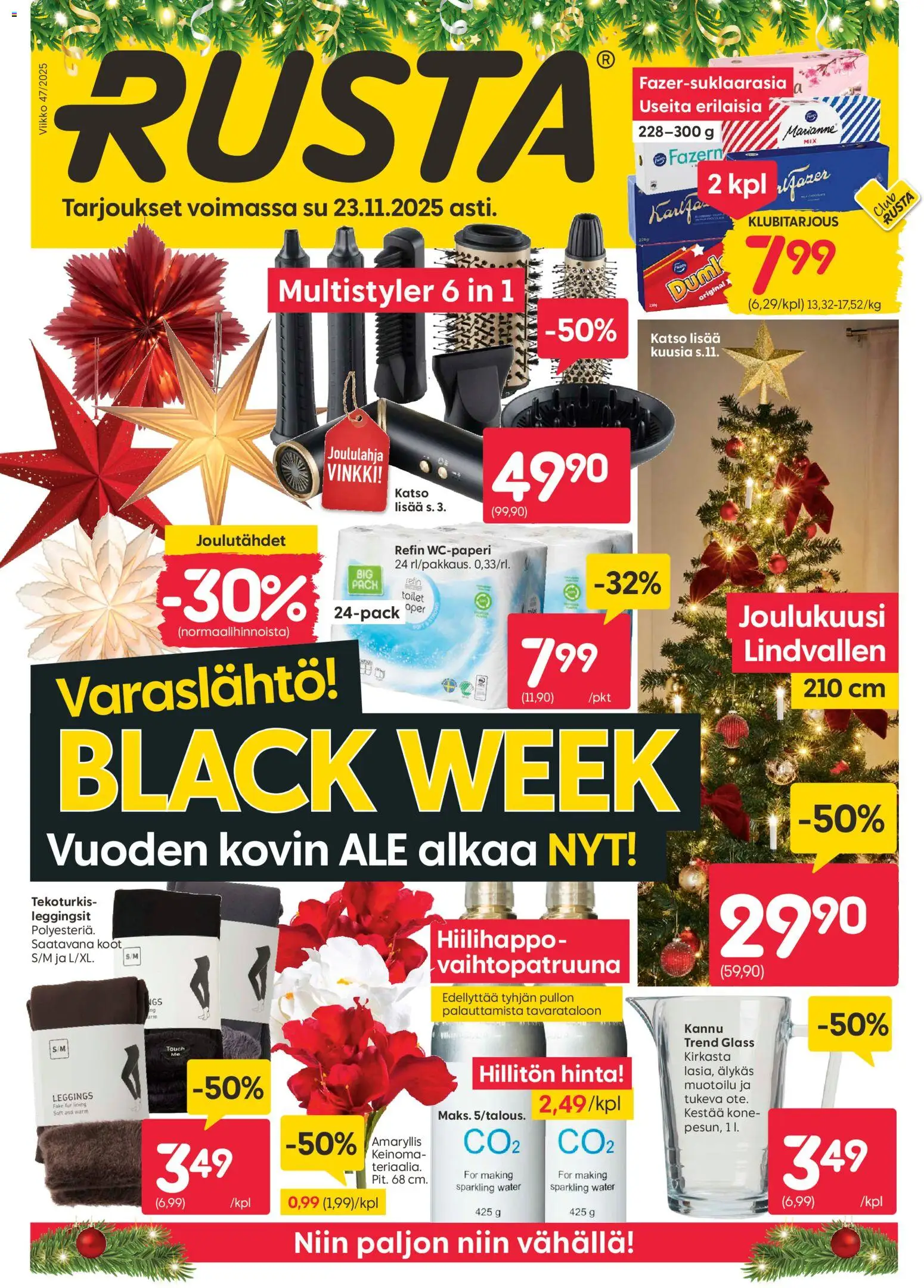 Kaupan Rusta Black Friday esikatselu, voimassa 17/11/2025