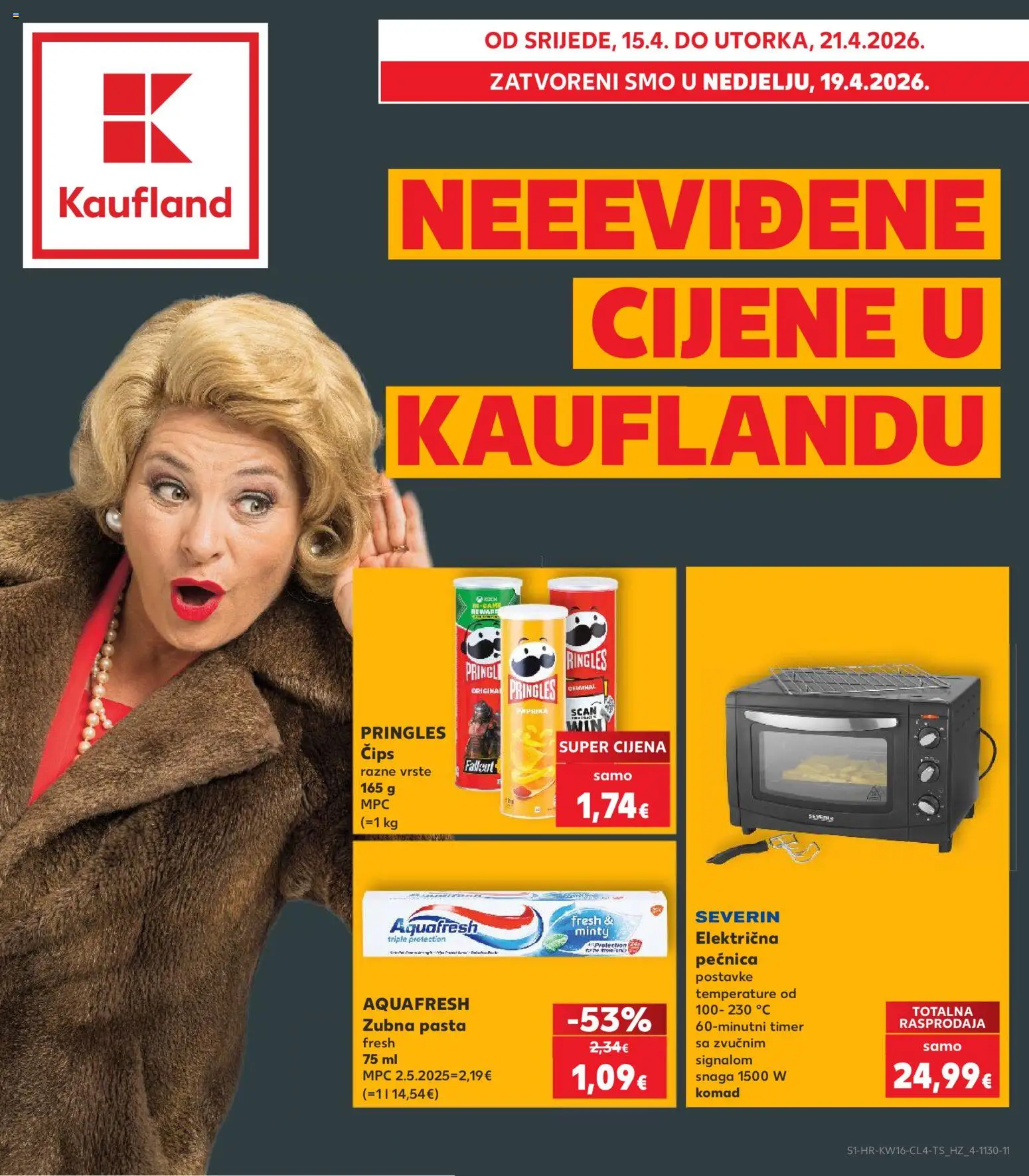 Pregled letka Split-Ravne njive trgovine Kaufland vrijedi od 15.04.2026
