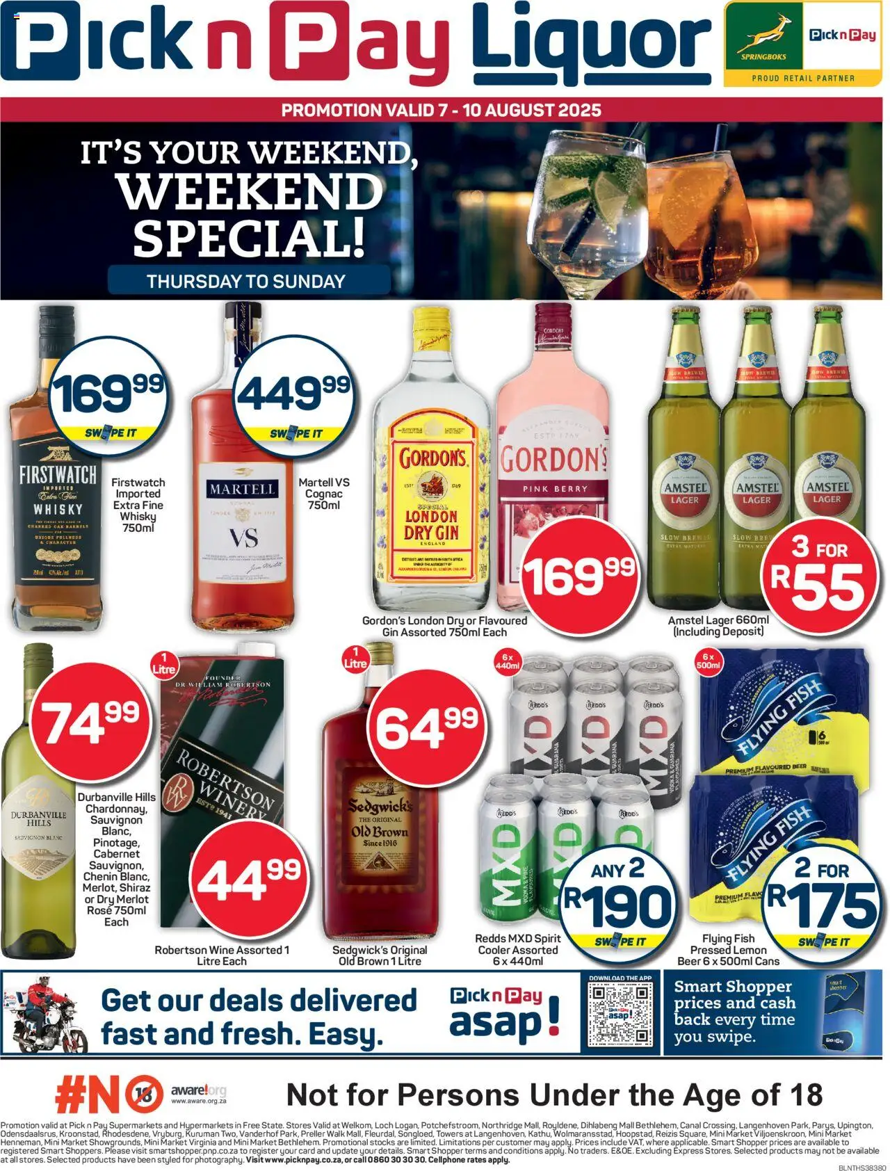 Pick n Pay Weekend Liquor Specials from 07/08 - 10/08/2025 > Promotions
