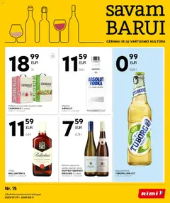 Rimi parduotuvės leidinio Leidinys - Alkoholinių gėrimų galiojančio nuo 2025.07.29 peržiūra