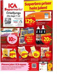 Förhandsgranska reklamblad Örkelljunga från butik ICA Supermarket gäller från 15/12/2025