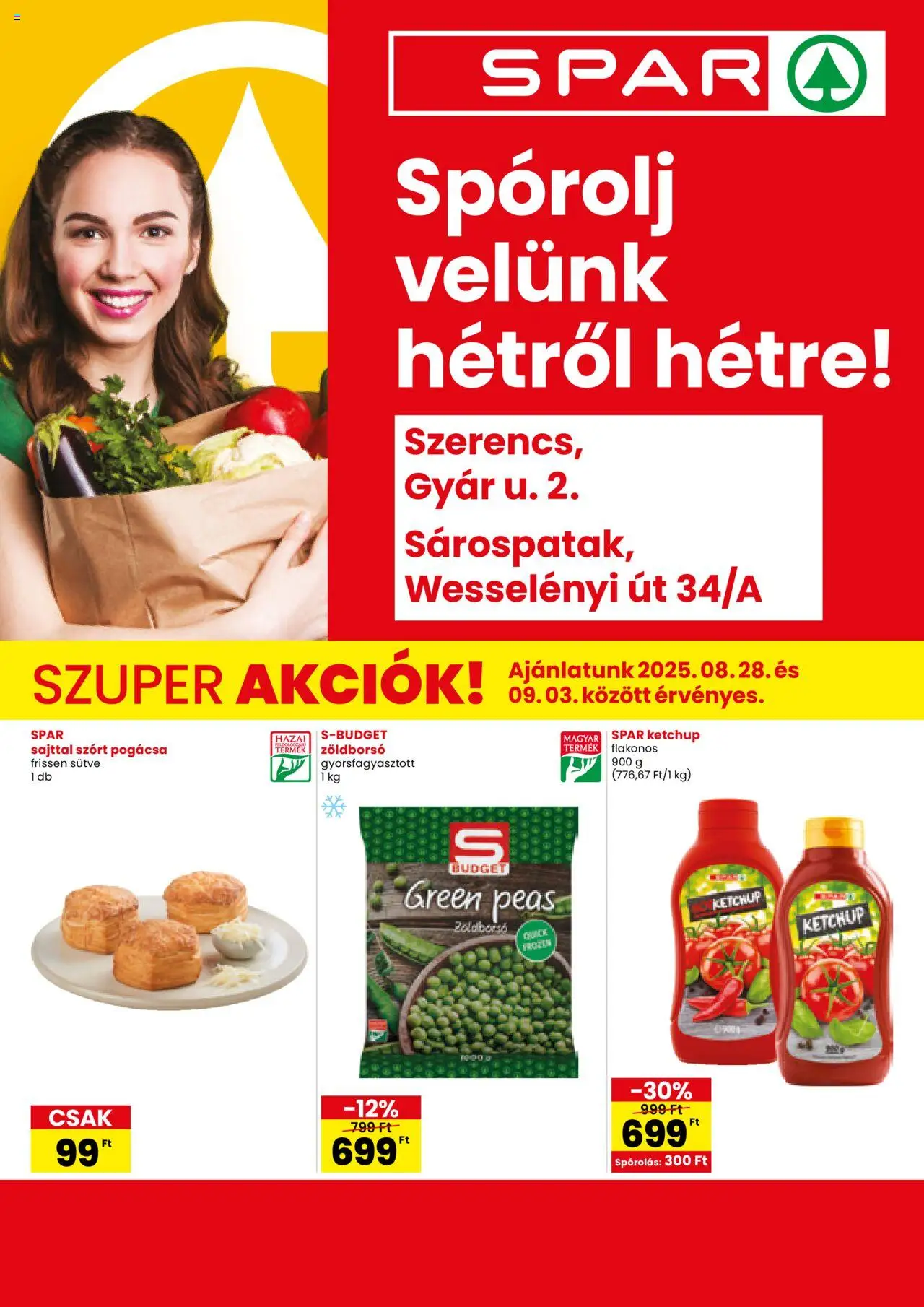 Spar aktuális szórólap, érvényes 2025.08.28.-től - 1 oldal