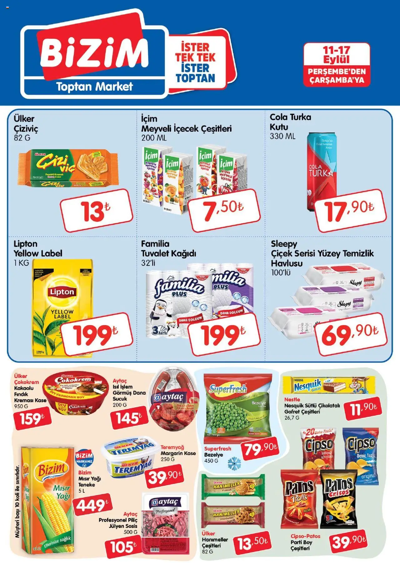 Bizim Toptan Katalog (11 - 17 Eylül 2025) - Sayfa numarası 1