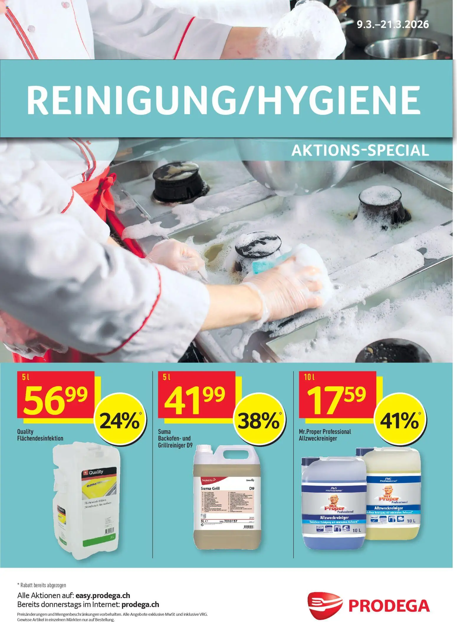 Vorschau des Merkblatts Prodega aktionen Reinigung vom Shop Prodega gültig von 09.03.2026 bis 21.03.2026