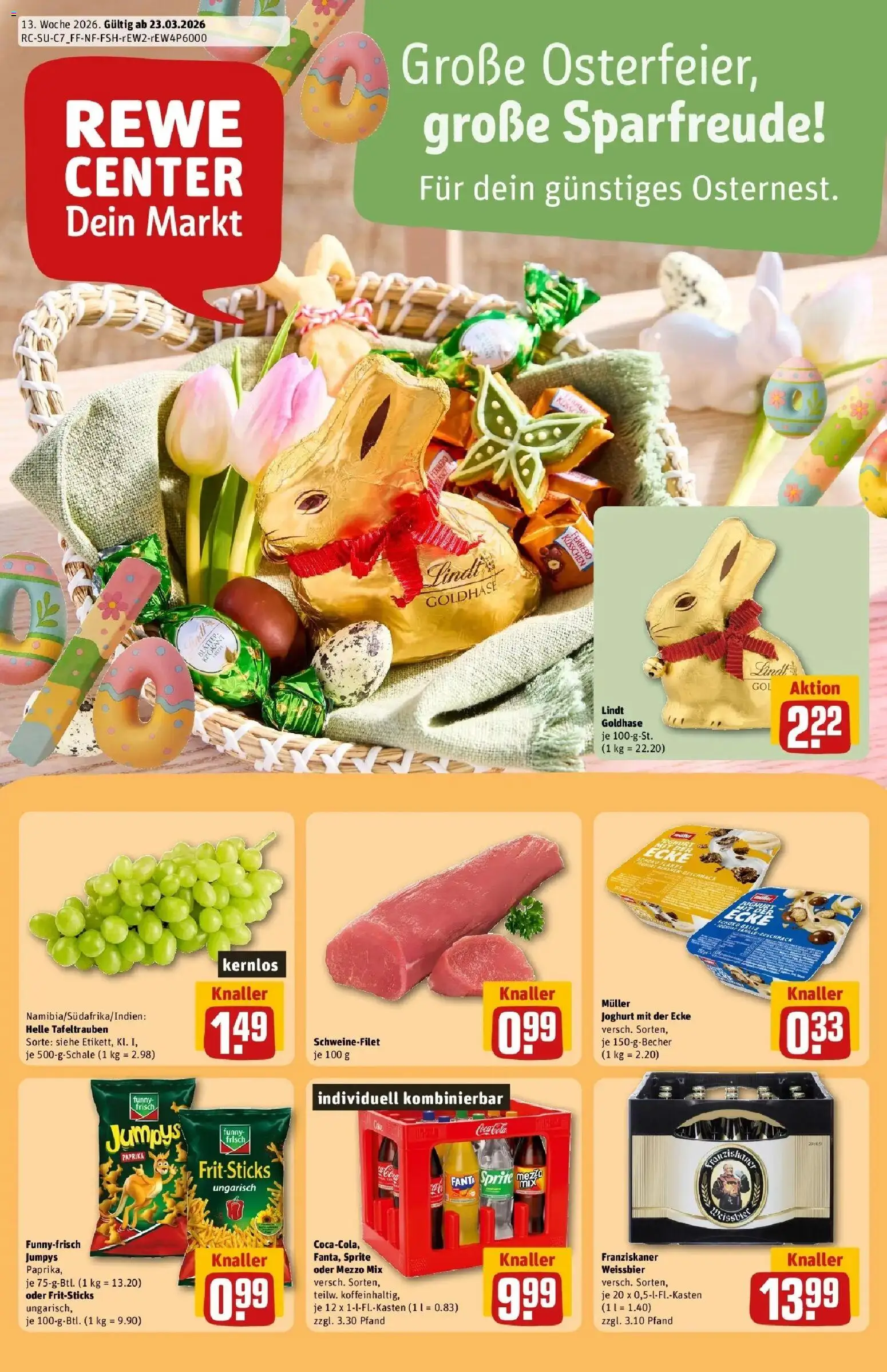 Vorschau von dem Prospekt des Geschäftes Rewe, gültig ab dem 23.03.2026